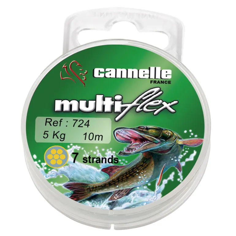 Bas de ligne acier carnassier cannelle multiflex c724 10m