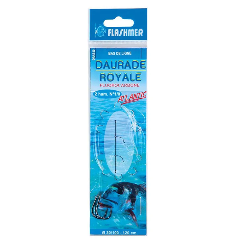 Bas de ligne flashmer daurade royale-atlantic 2 hameçons