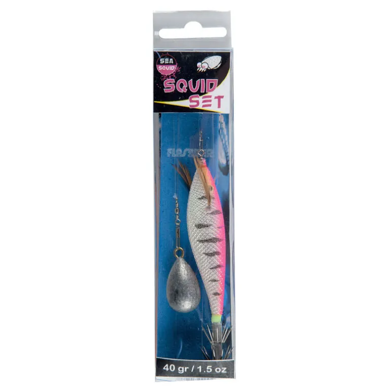Bas de ligne mer flashmer seiche/encornet 1 turlutte
