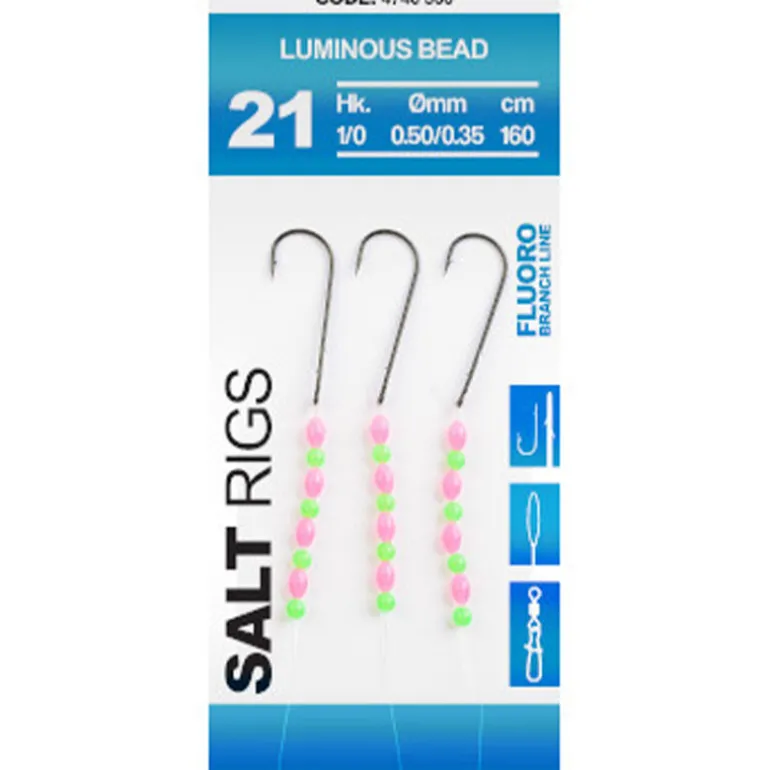 Bas de Ligne SPRO Salt Rig 21 Luminous Beads