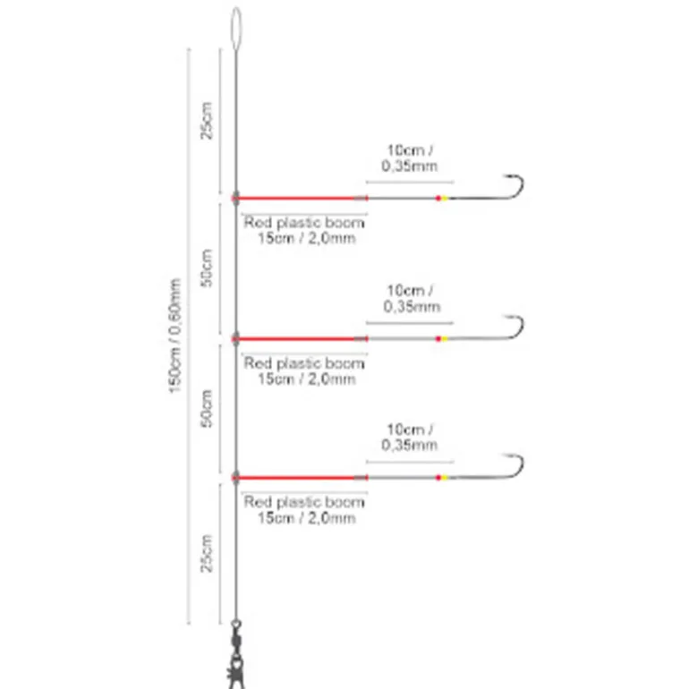 Bas de Ligne SPRO Salt Rig Plastic Boom