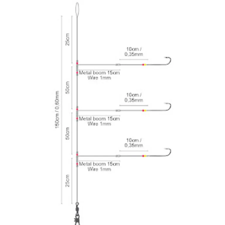 Bas de Ligne SPRO Salt Rig Metal Boom Aberdeen