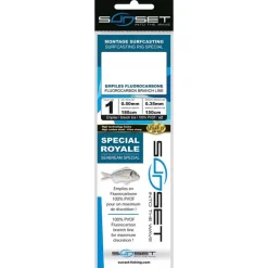 Bas de ligne Surfcasting SUNSET RS Compet Spécial ROYALE/Fluoro