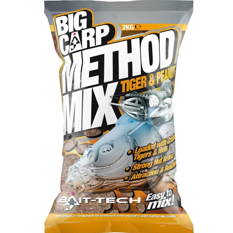 Big Carp Method Mix Bait Tech Tiger & Peanut 2KG