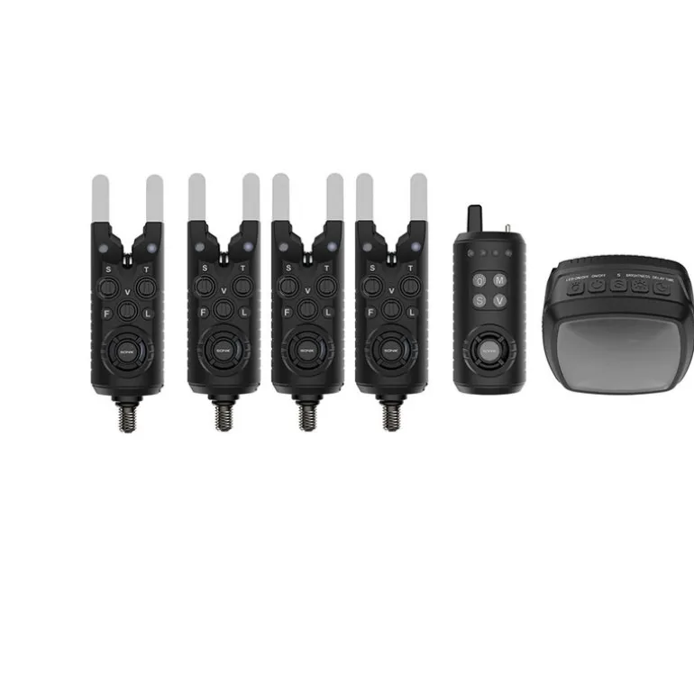 Coffret 4 détecteurs + 1 centrale + 1 lampe bivvy Sonik GIZMO2