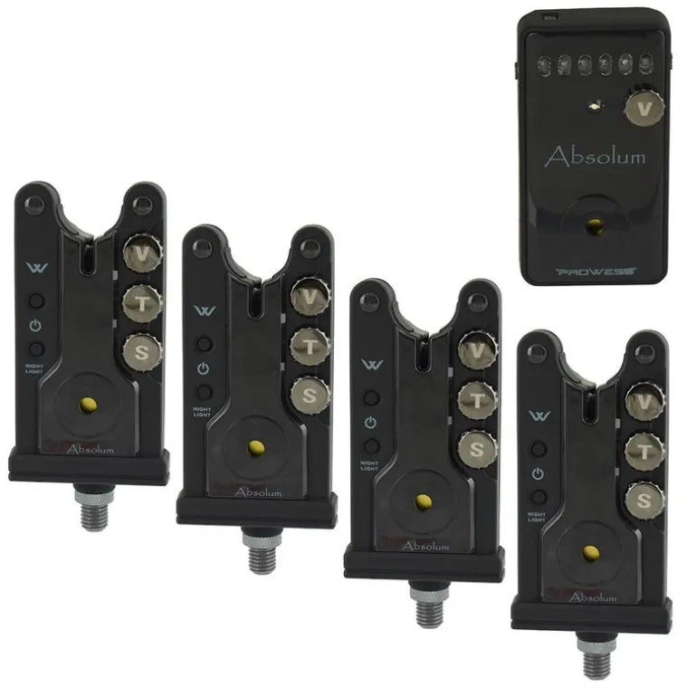 Coffret 4 détecteurs carpe prowess absolum + centrale