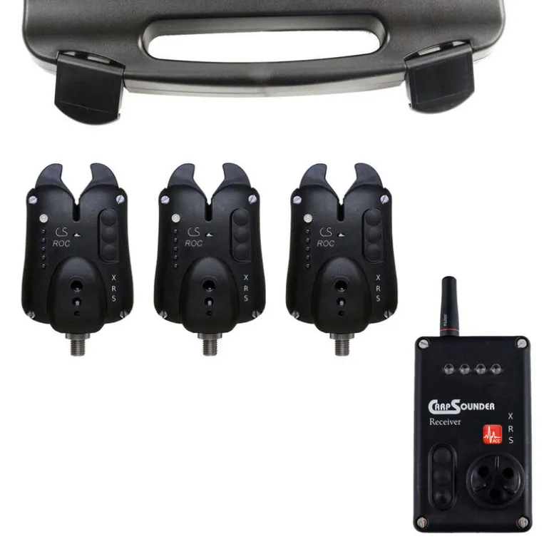 Coffret détecteurs carpe carpsounder set 3 roc xrs avec centrale