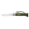 Couteau Opinel n°8 Baroudeur Noir Brun