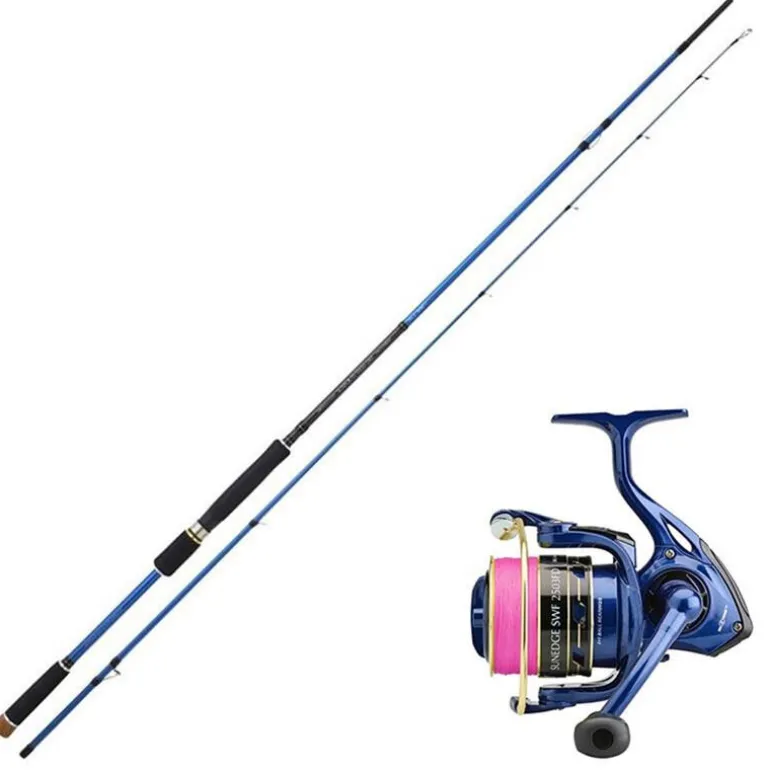 Ensemble Eging Sunset Sunsquid Sw20 2.40m, jusqu'à 25g + Moulinet Sunedge Swf 2503 FD