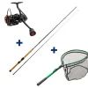 Ensemble Garbolino Vairon Manié Canne 2m70 + Moulinet 2000 + Epuisette Pliante