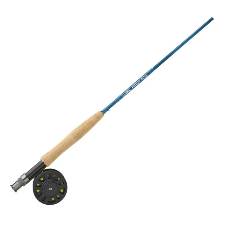 Ensemble Mouche JMC First 8' Soie #4/5 4 brins, Moulinet + Soie + Bas de ligne
