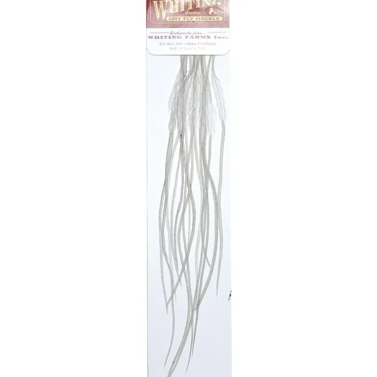 Fly tying plumes whiting microbarb silver g2