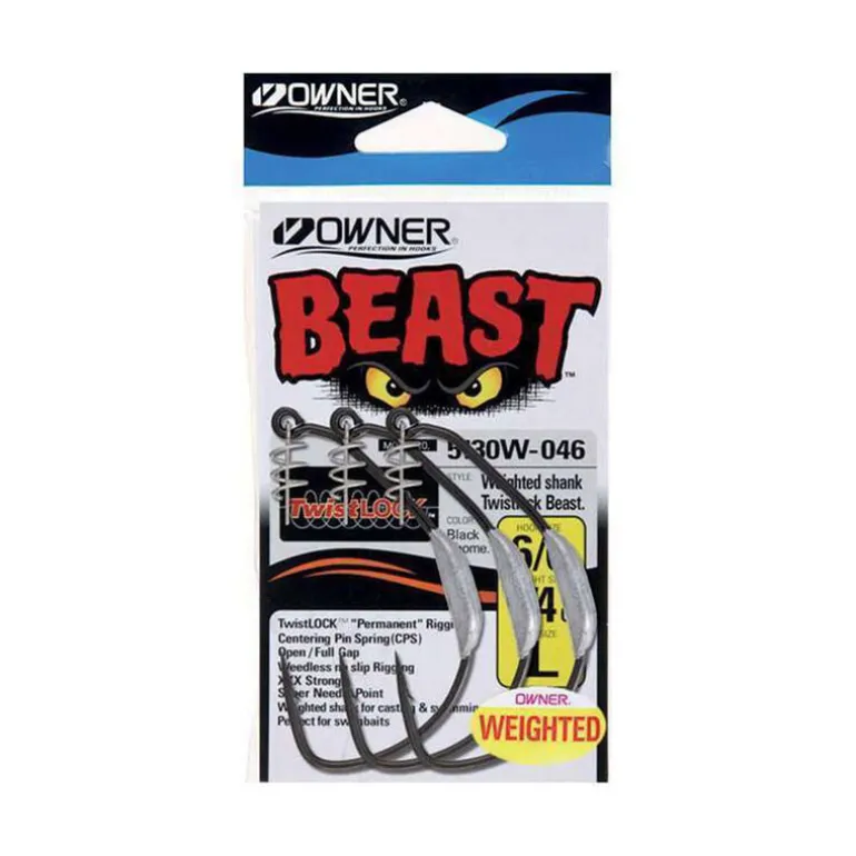 Hameçon Texan Owner 5130W Weighted Beast Twistlock