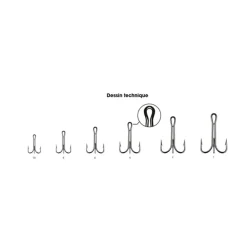Hameçon triple carnassier vmc 9607 détachable (x10)