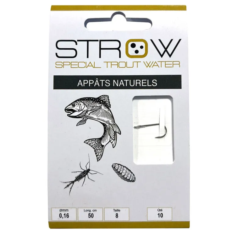 Hameçons montés STROW Appâts naturels