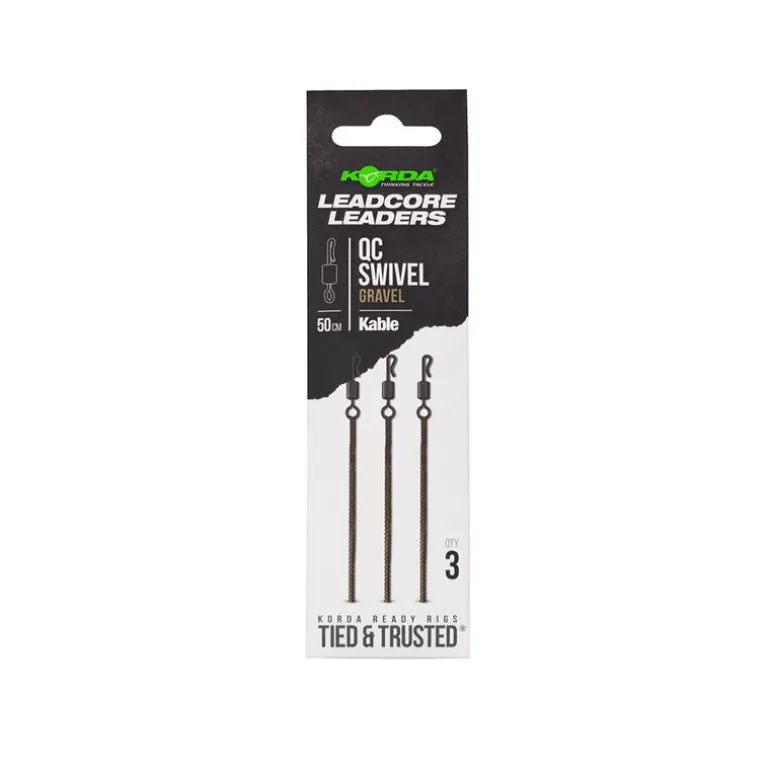 Leadcore Korda Kable Leadcore Leader QC Swivel 50cm