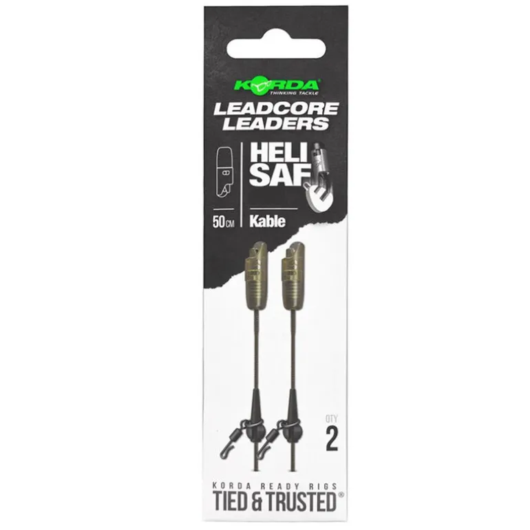 Leadcore Korda Kable Leadcore Leader Heli Safe Weed 50cm