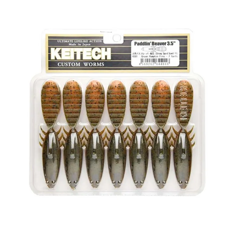 Leurre Souple Écrevisse Keitech Paddlin' Beaver 3.5", 8.9cm (x7)