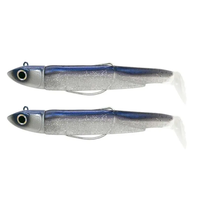 Leurre souple double combo black minnow offshore 9cm 10g