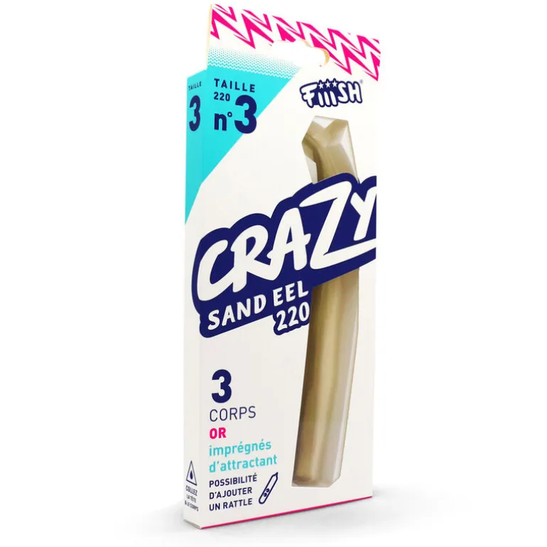 Leurre souple fiiish corps crazy sand eel 220 22cm (x3)
