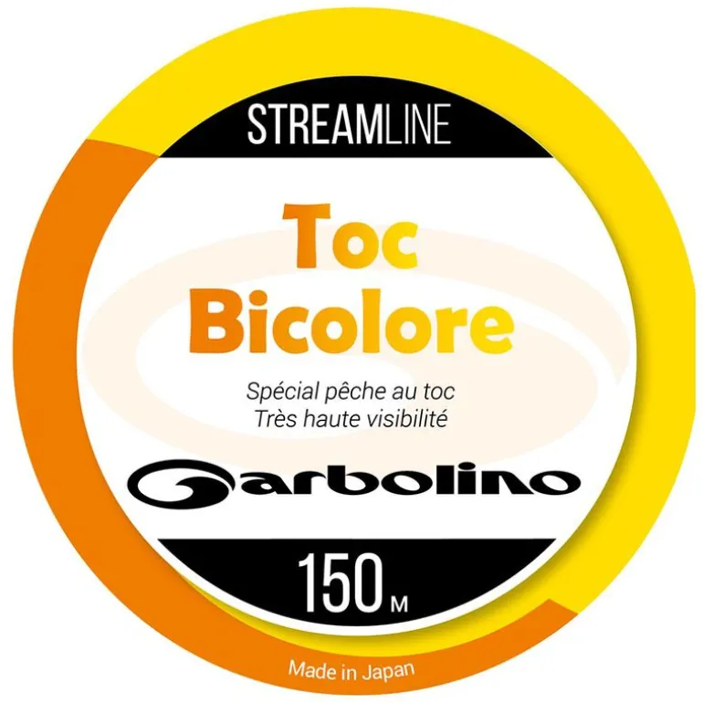 Nylon co-polymère bicolore Garbolino STREAMLINE TOC-MONO Orange/jaune 150m