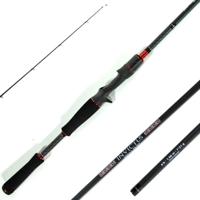 Pack Canne Evok Invictus V2 1.96m, 7-21g + Moulinet Casting Invictus 150HL + Tresse + Fluorocarbone