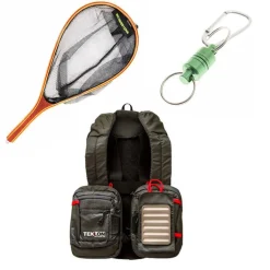 Pack Chest Pack Grauvell Teklon Parkour + Épuisette Raquette Bambou Silverstone + Clip Magnétique