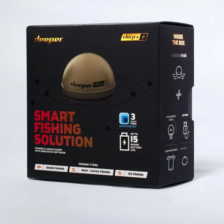 Pack Deeper Chirp+V2 + Support pour fixation sur bateau amorceur
