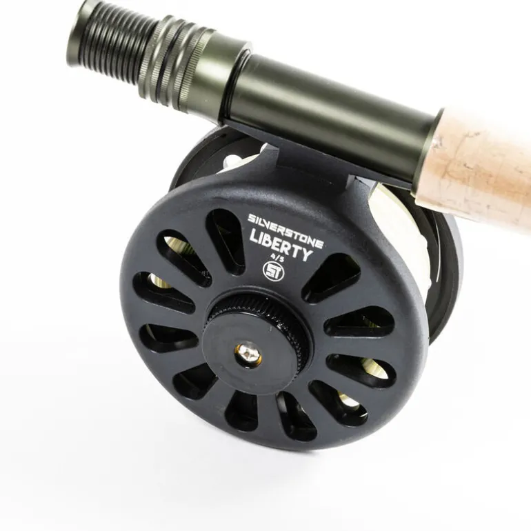 Pack Kit Mouche Silverstone Liberty Fly Fishing Kit 9" Soie de 4/5 + Tube de transport 105cm