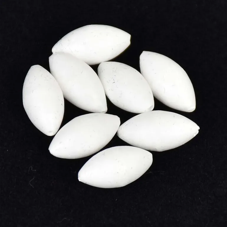 Perles ovales flottantes Sunset blanches (x20)
