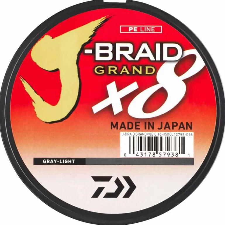 Tresse daiwa jbraid grand gris (8 brins) bobine de 270m