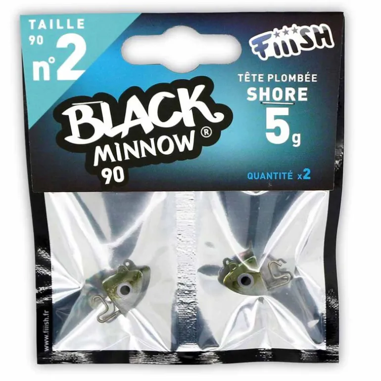 Tête plombée fiiish black minnow 90 shore 5g (x2)