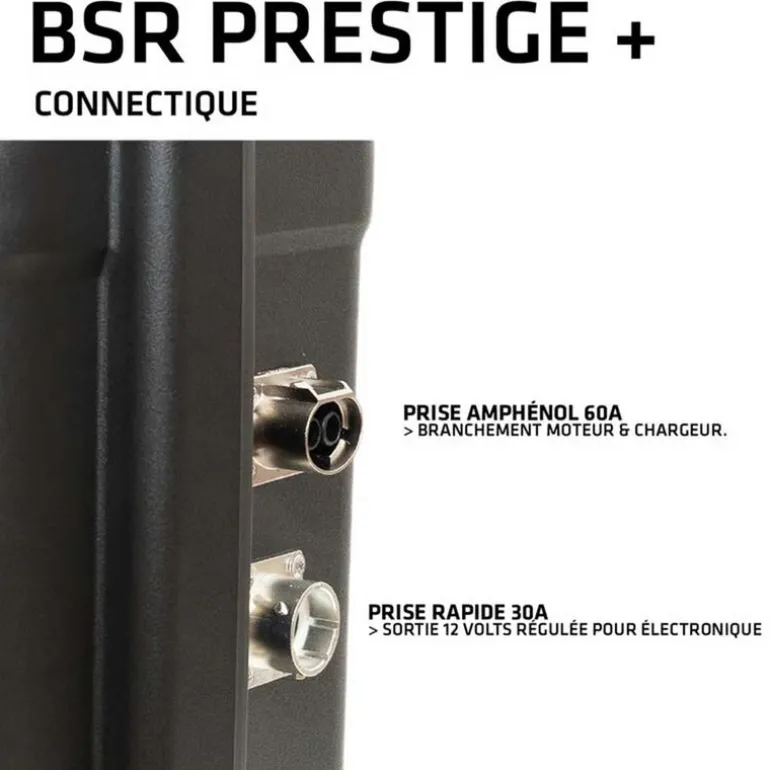 Valise BSR PRESTIGE+ LifePo4 Gen3 12V/50Ah + chargeur+ prise sondeur
